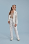 witte meisjes set, elegante meisjeskleding, feestelijke outfit meisje, communiekleding, kinderfeestkleding, meisjes blazer en broek, speciale gelegenheden, stijlvolle kinderkleding