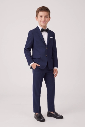 Feestpak Sam in marineblauw met vlinderdas voor jongens – communie en schoolfeest